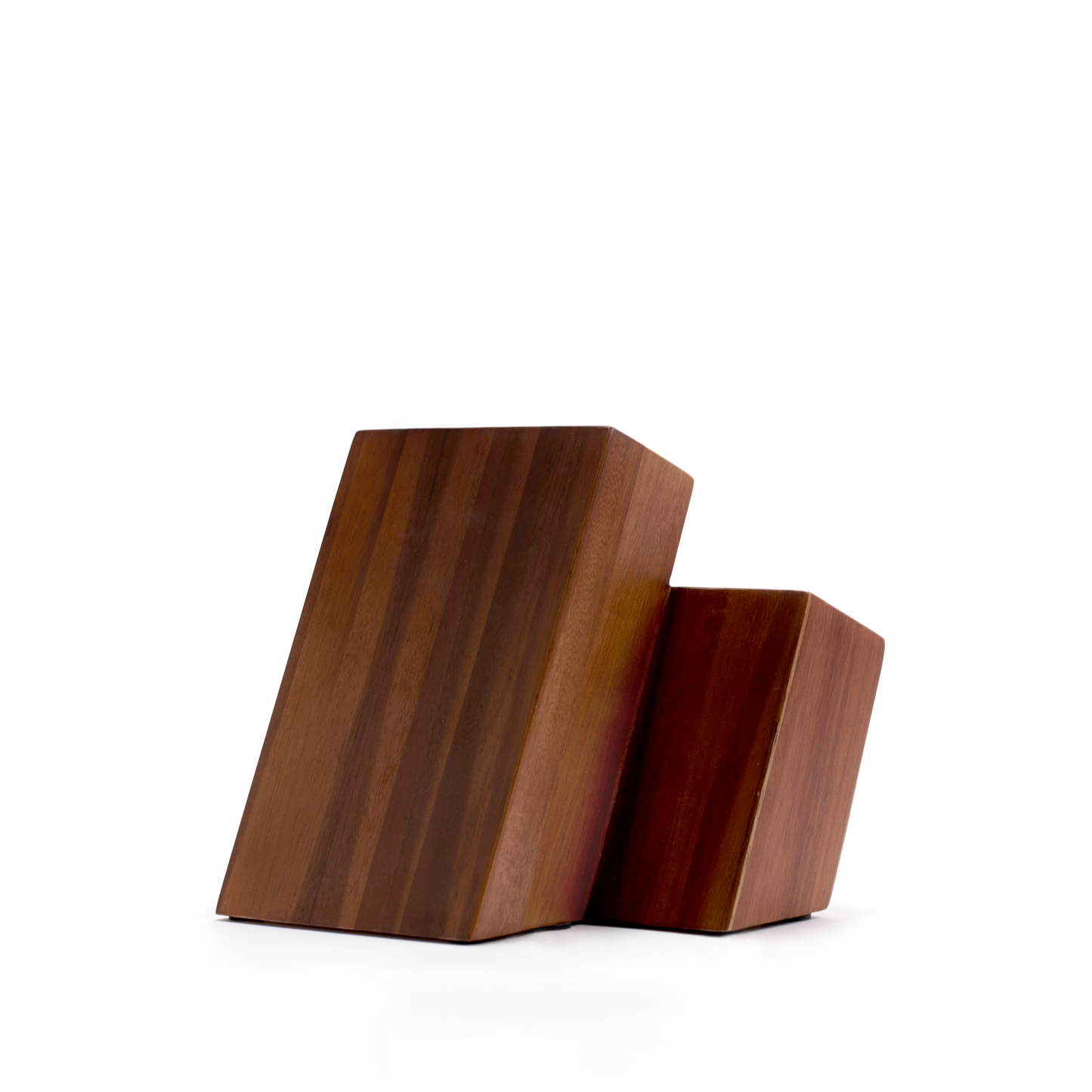 wooden knife block on a white background